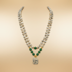 Dalmatian Jasper & Green Onyx Double Strand Necklace