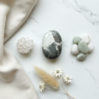 Cats Eye Palm Stone Flat Lay