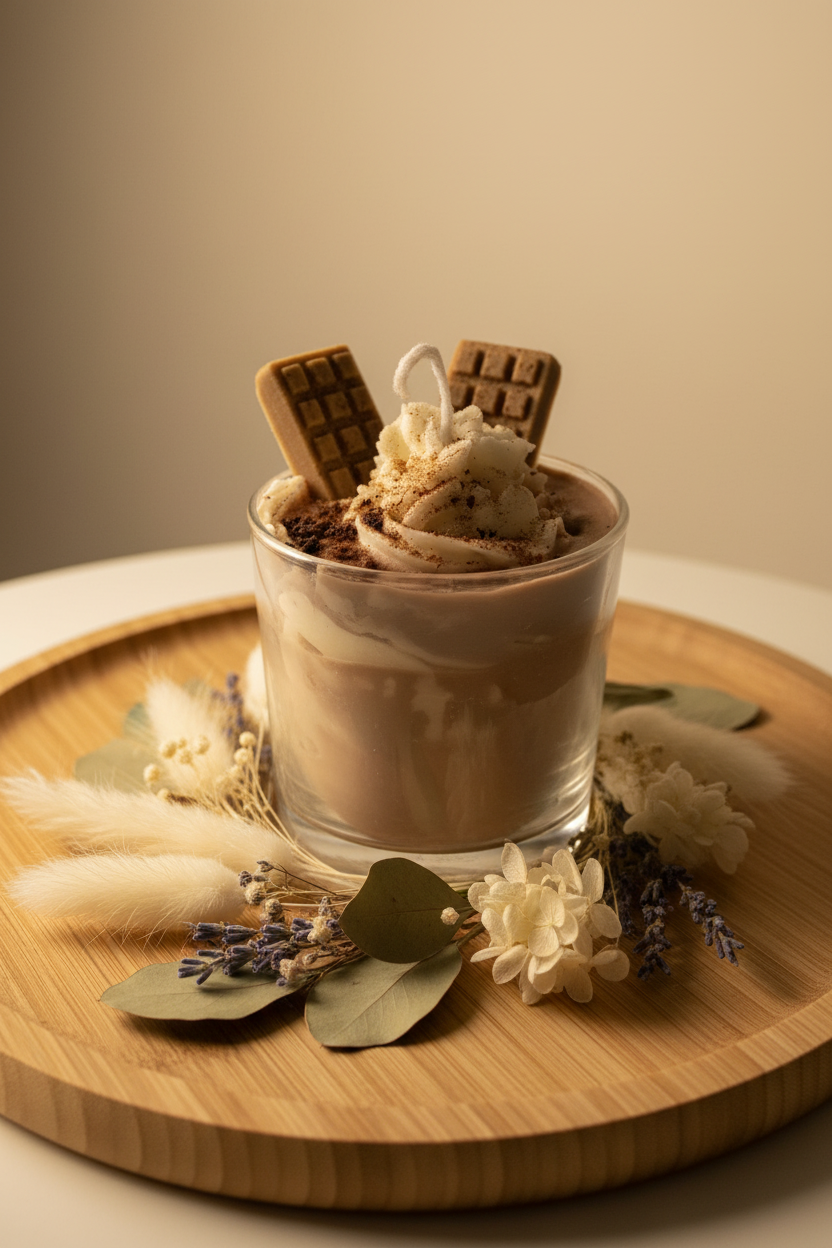 Chocolate Candle - Oak Tray