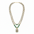 Dalmatian Jasper & Green Onyx Double Strand Necklace