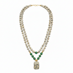 Dalmatian Jasper & Green Onyx Double Strand Necklace