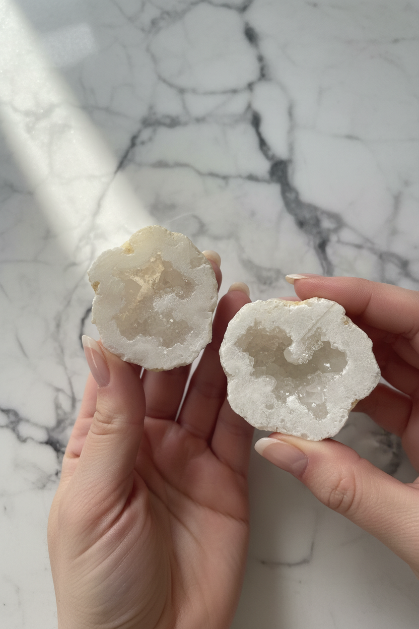 Small Geode — 2 Half Pieces