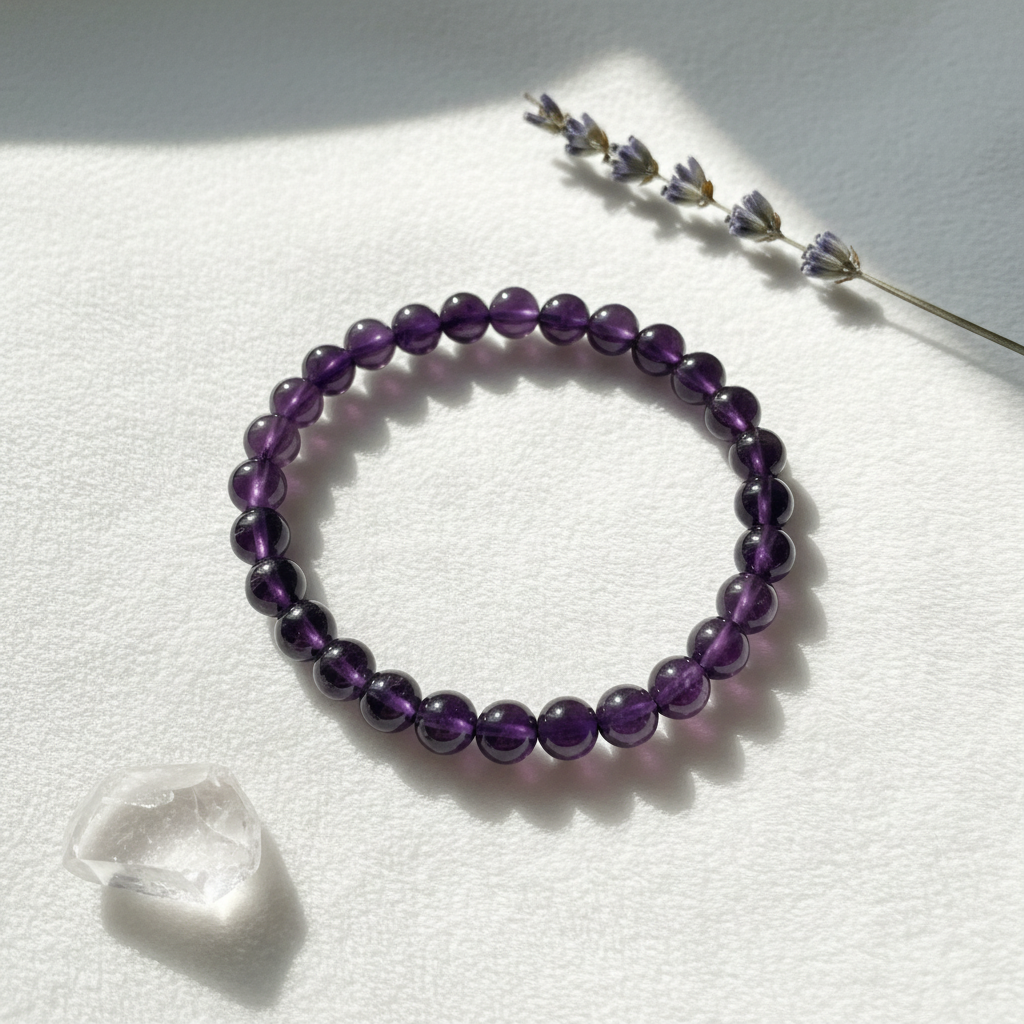 Amethyst Bracelet | 6 mm