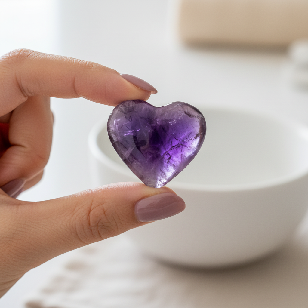 Amethyst Small Heart (HQ)