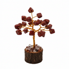 Red Jasper Crystal Tree on white background