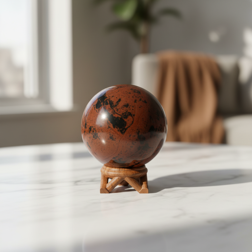 Mahogany Obsidian Sphere