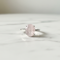 Rose Quartz Crystal Ring — Adjustable