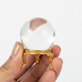 Golden Crown Crystal Sphere Stand - Large