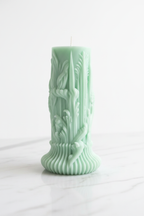 Carved Artistic Pillar Candle (2 Pcs)
