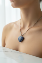 Sodalite Heart Pendant Necklace