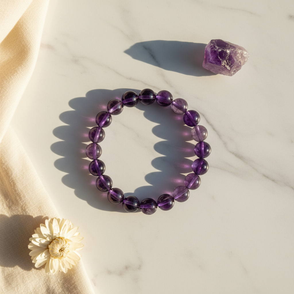 Amethyst Bracelet | 6 mm