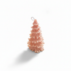 Christmas Tree soy candle pastel pink cream - white background studio shot - Just Natural Purity