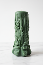Carved Artistic Pillar Candle (2 Pcs)