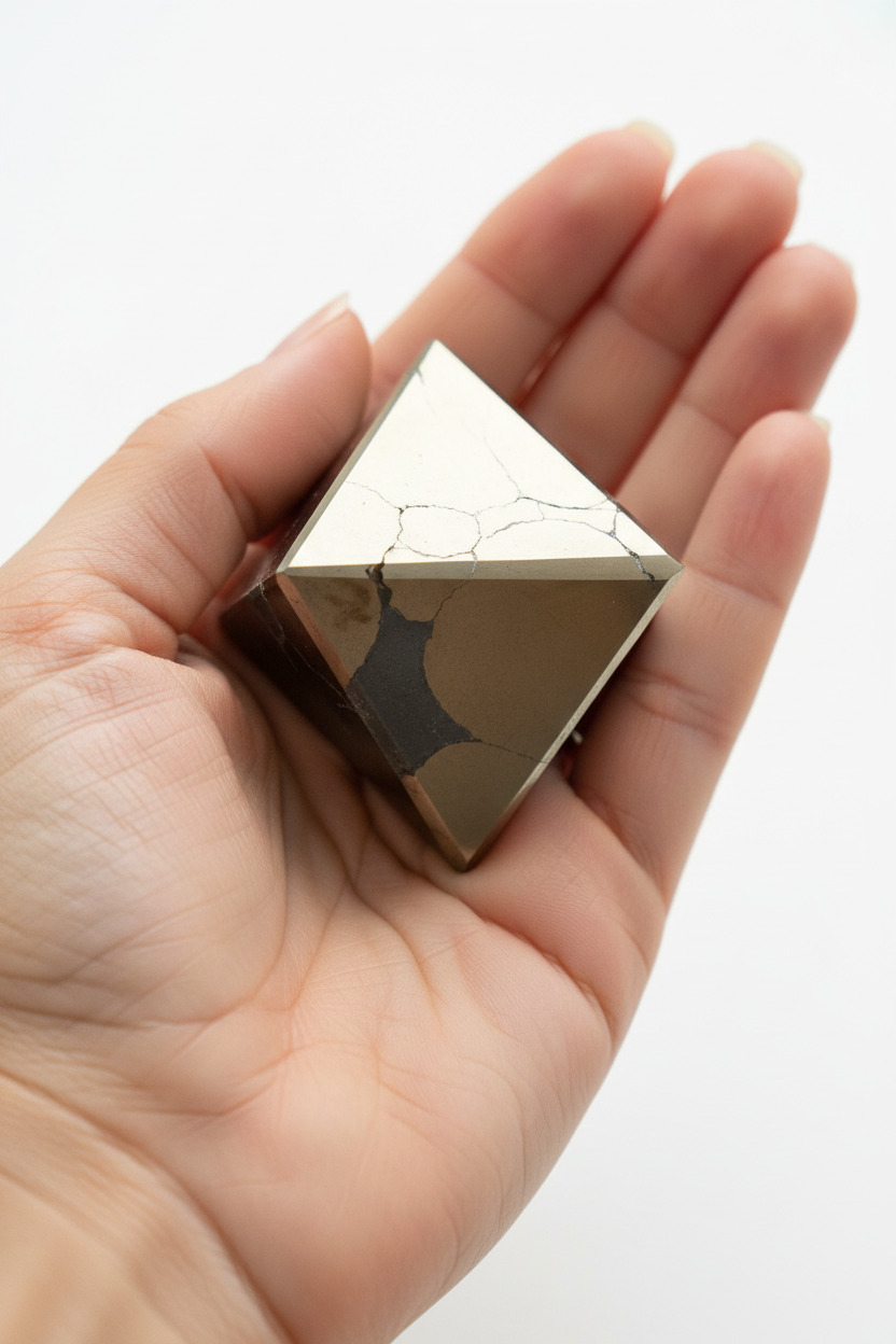Pyrite Pyramid — Medium | Abundance & Wealth Crystal