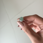Green Aventurine Crystal Ring — Adjustable Silver