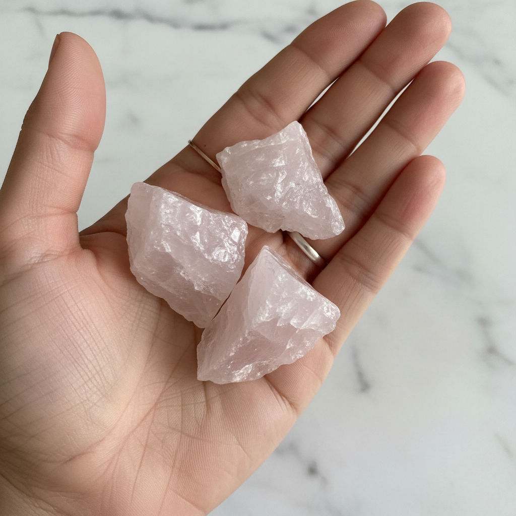 Rose Quartz Raw (3 pc)