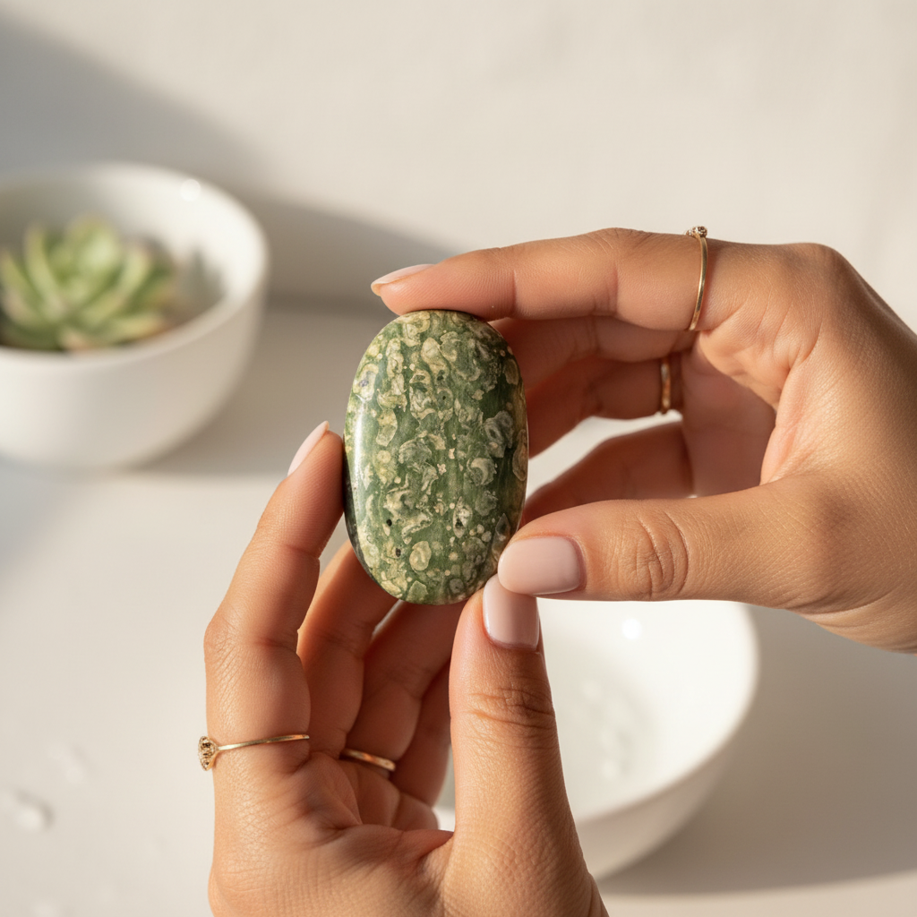 Rainforest Jasper Palm Stone