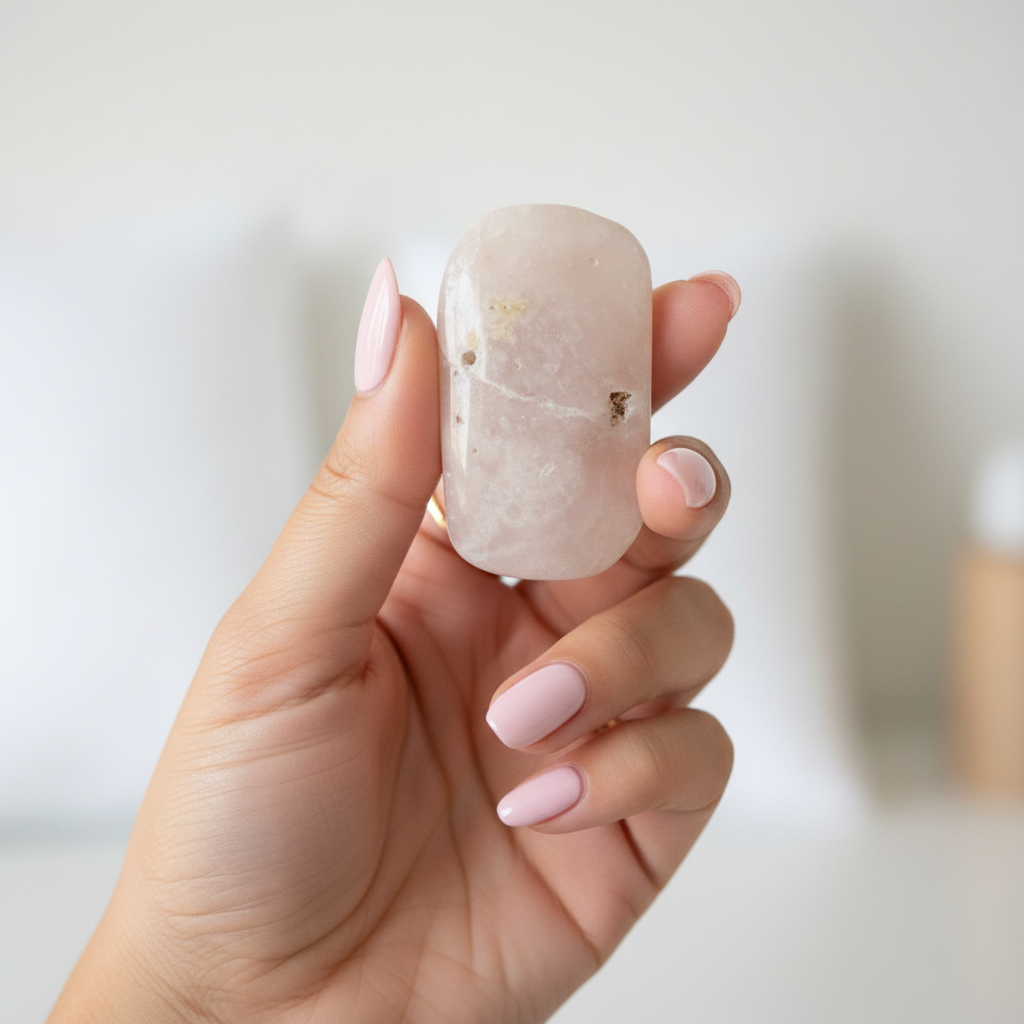 Pink Amethyst Palm Stone