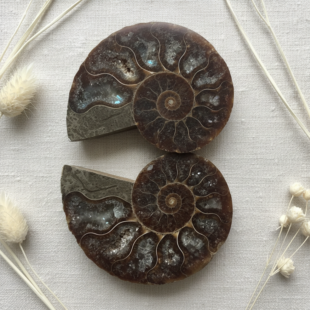 Ammonite Pair (>65 millions year old)