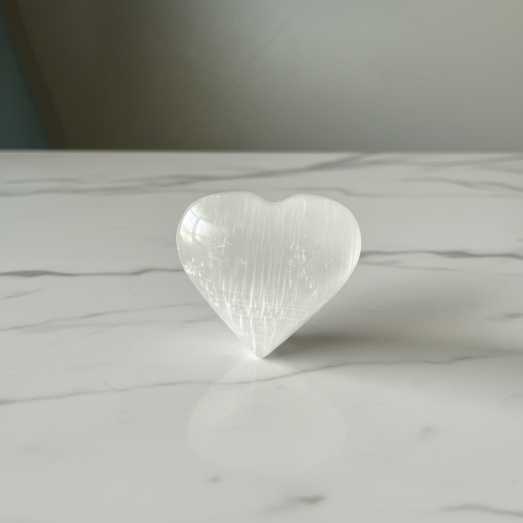 Selenite Puffy Heart (HQ)