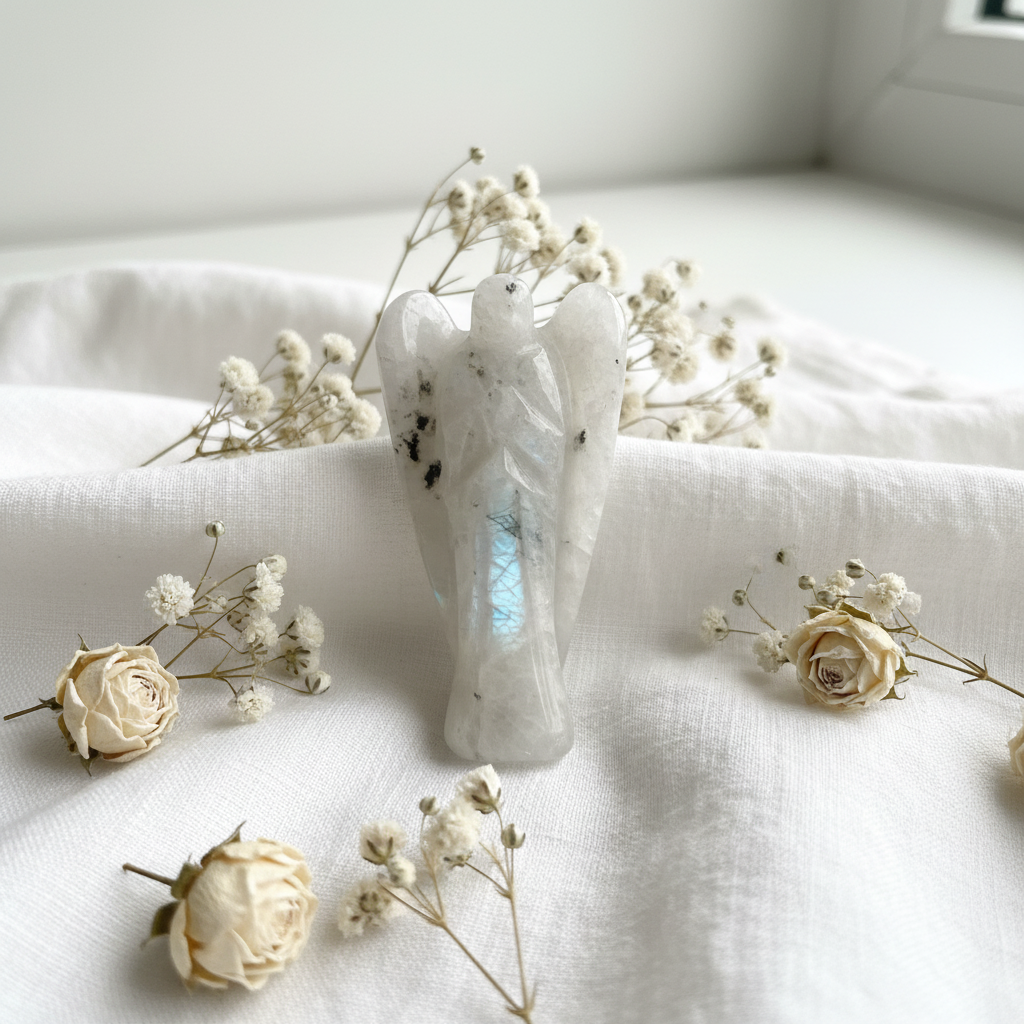 Rainbow Moonstone Crystal Angel