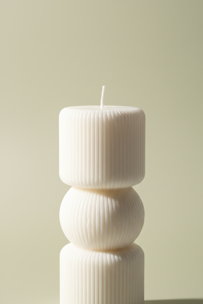 Sculptural Three-Tier Candle
