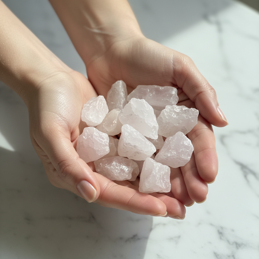 Super Raw Rose Quartz (100 Gms)(mix size)