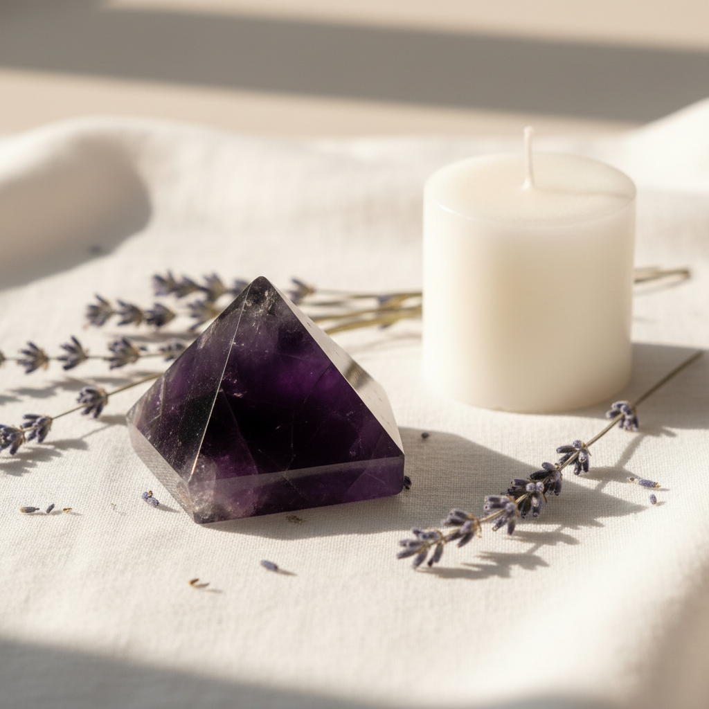 Amethyst Pyramid — Protection, Intuition & Spiritual Clarity
