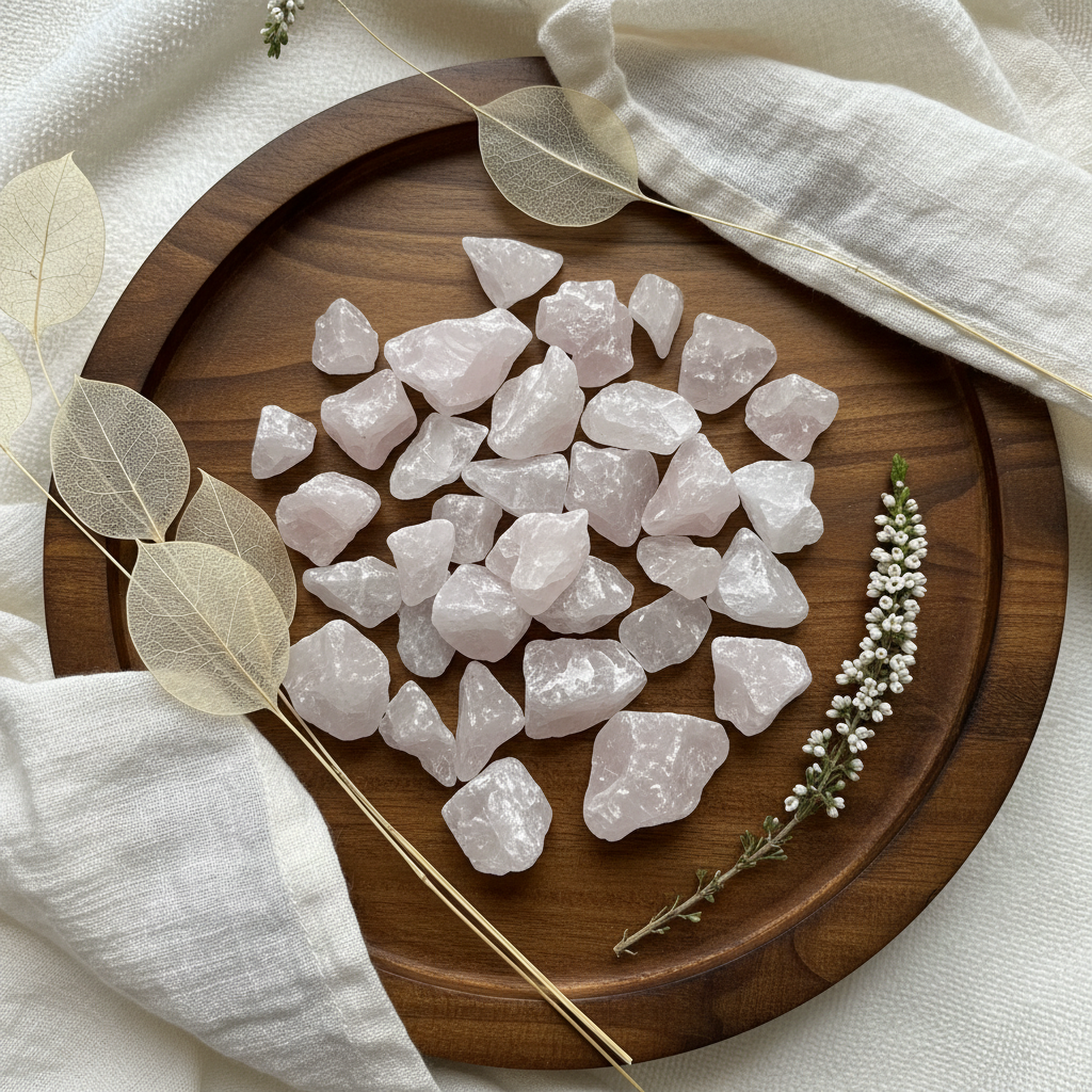 Super Raw Rose Quartz (100 Gms)(mix size)