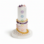 Selenite 7 Chakra Charging Pillar
