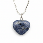 Sodalite Heart Pendant Necklace