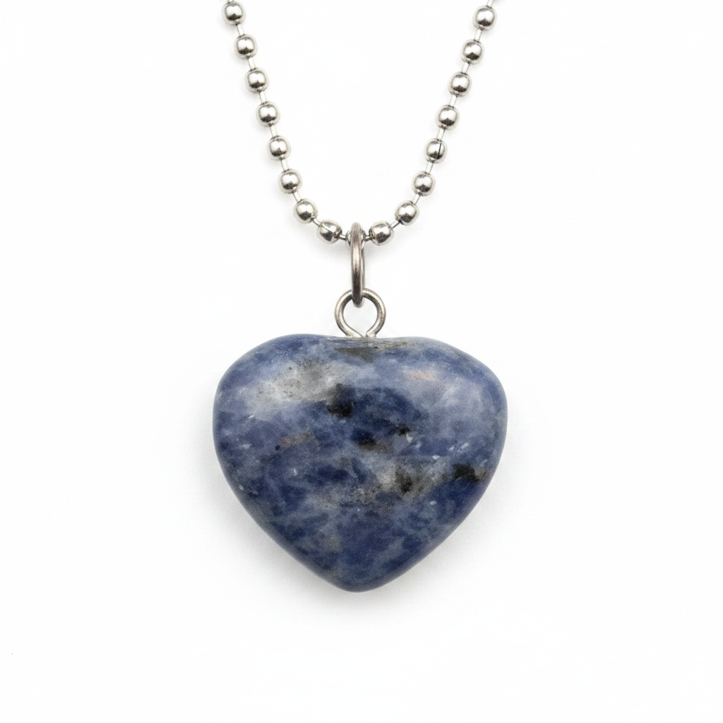Sodalite Heart Pendant Necklace