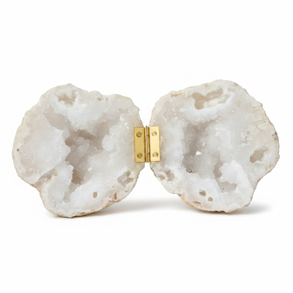Big Druzy Geode with Hook — Hinged Opening
