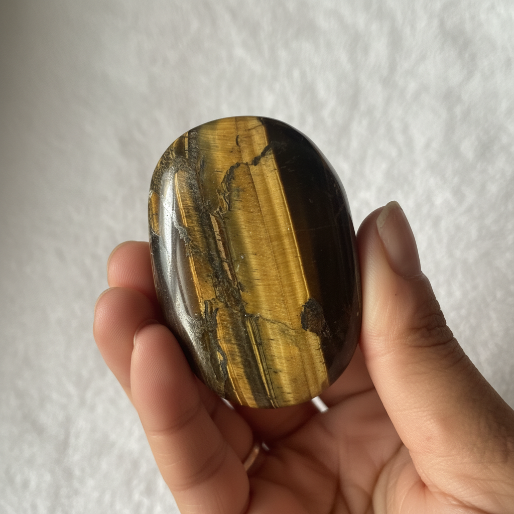 Tiger's Eye Palm Stone ( Confidence and leadership)