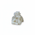Angel cherub figurine soy candle - white background studio shot - Just Natural Purity