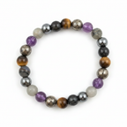 Health & Wealth Crystal Bracelet (Dark beads)