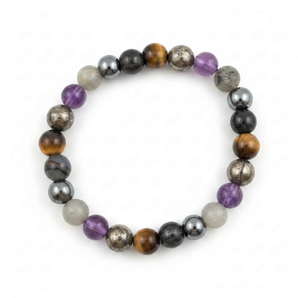 Health & Wealth Crystal Bracelet (Dark beads)