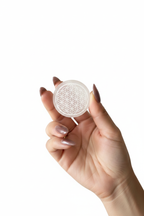 Selenite Flower of Life Disc