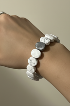 Howlite Oval faceted Bracelet