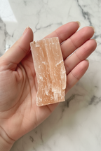 Orange Selenite Slab — approx. 3.5 inch