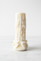 Carved Artistic Pillar Candle (2 Pcs)