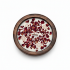Rose Petal Wooden Bowl Candle