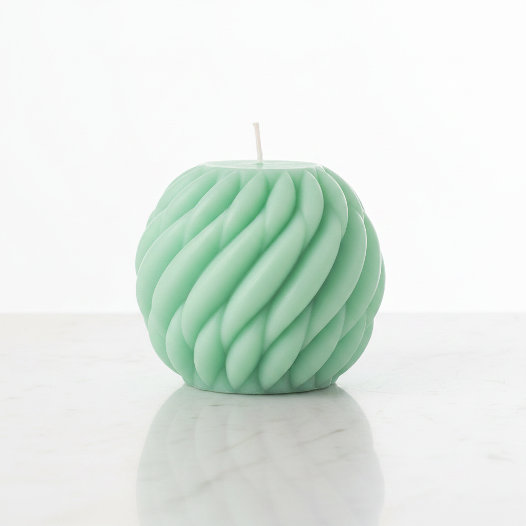 Spiral Swirl Globe Candle