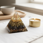 Pyrite Orgone Pyramid — Abundance & Protection (370 gms)