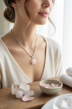 Rose Quartz Star Pendant Necklace