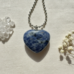 Sodalite Heart Pendant Necklace
