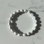 Howlite Oval faceted Bracelet