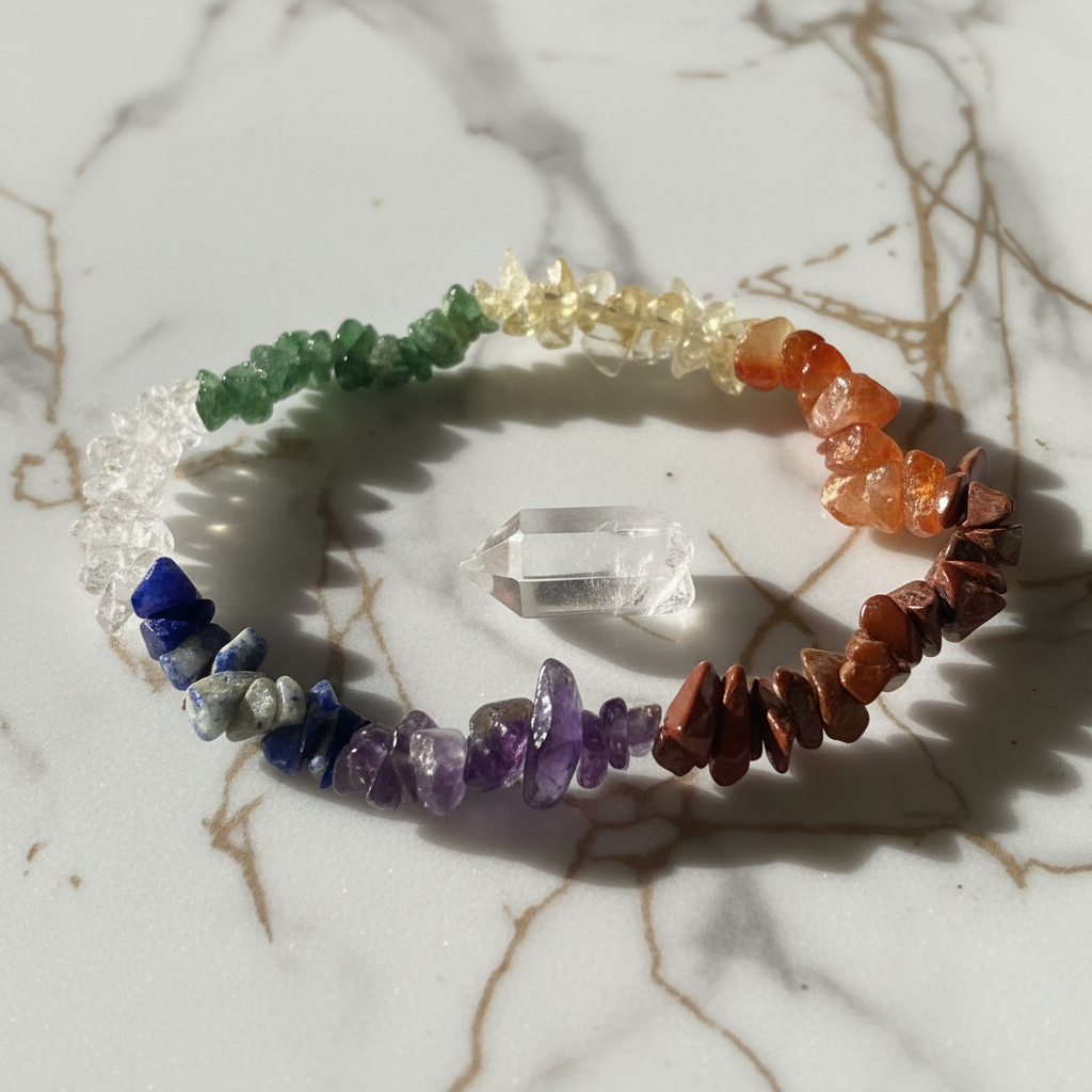 7 Chakra Chips Bracelet