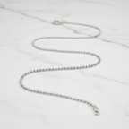 Silver Ball Bead Pendant Chain Necklace