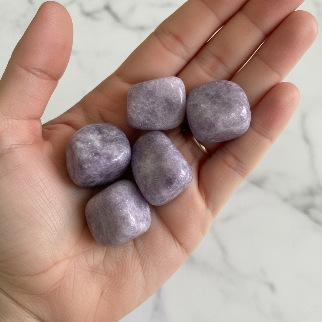 Lepidolite Tumbles (50 Gms)